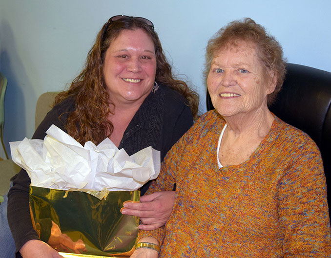 Dee Eckert and her mother Helen who joined her at the ceremony where she received NHR's highest honor.