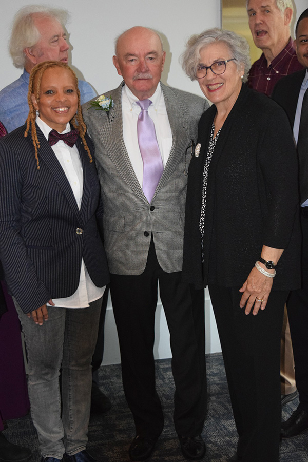 L to R: 2022 honorees, Poet Gold,<br />
 Fred and Maria DeWald