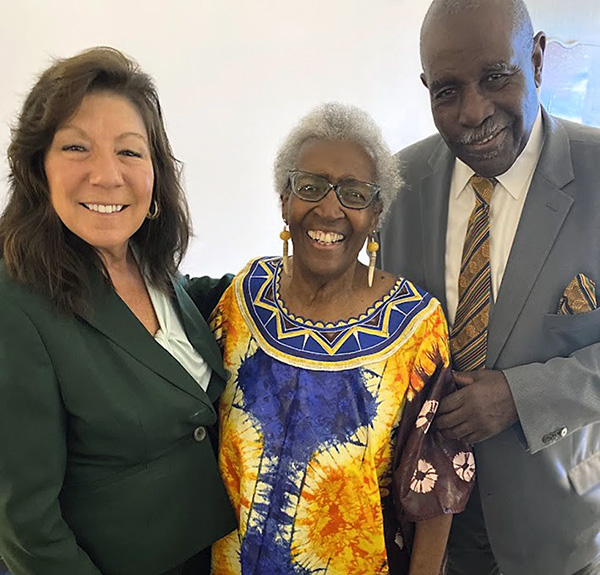 Carmen McGill center, on left Dutchess County Executive Sue Serino, on right Carmen's brother Clarence 