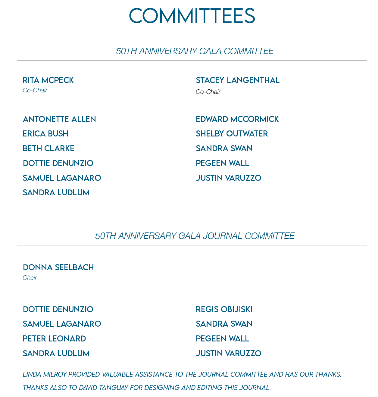 list of comittee membes