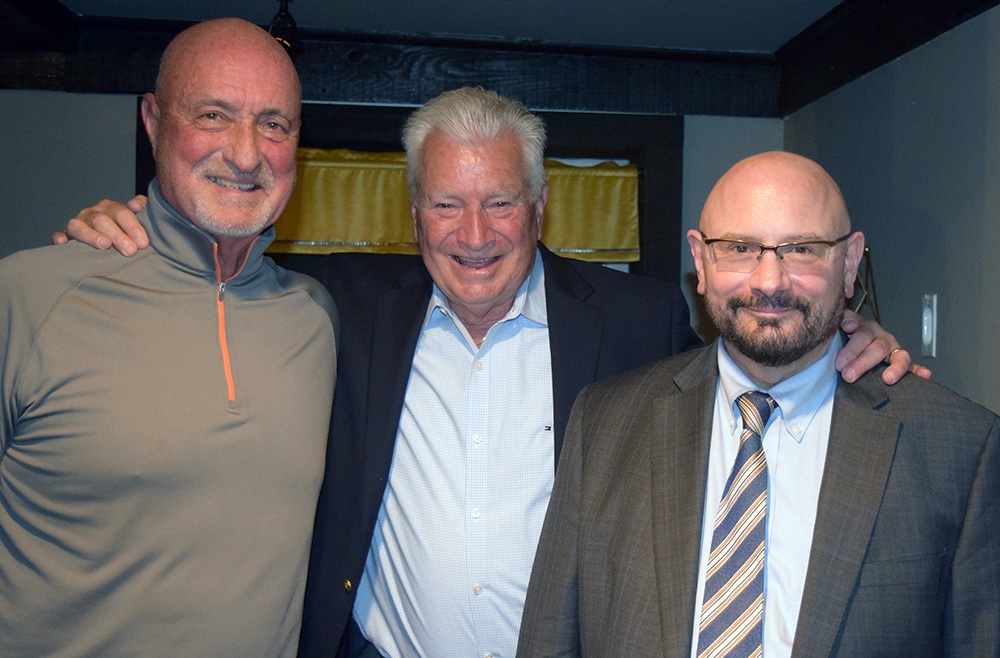 from left: NHR Board President Dan Hickey, George Decker and NHR Executive Director Sam Laganaro