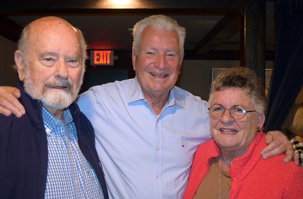 from left: Tom Wall, George Decker and Pegeen Wall