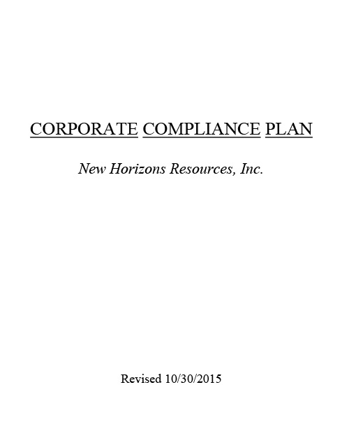 Corporate Compliance Plan